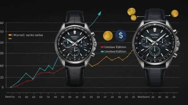 セイコーアストロンの標準モデルと限定モデルの価値推移を比較した図解。
