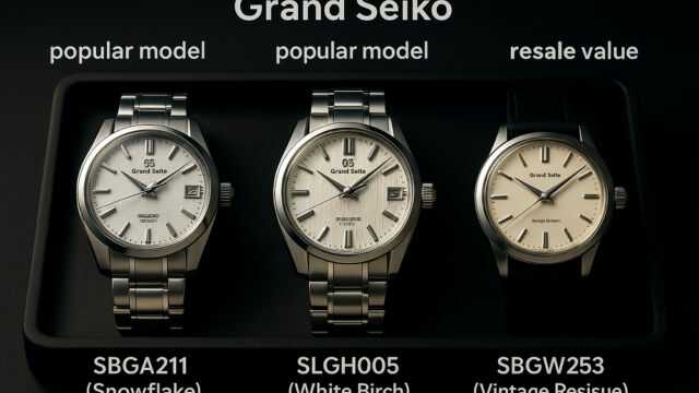 人気モデルSBGA211・SLGH005・SBGW253の高級時計トレイ展示
